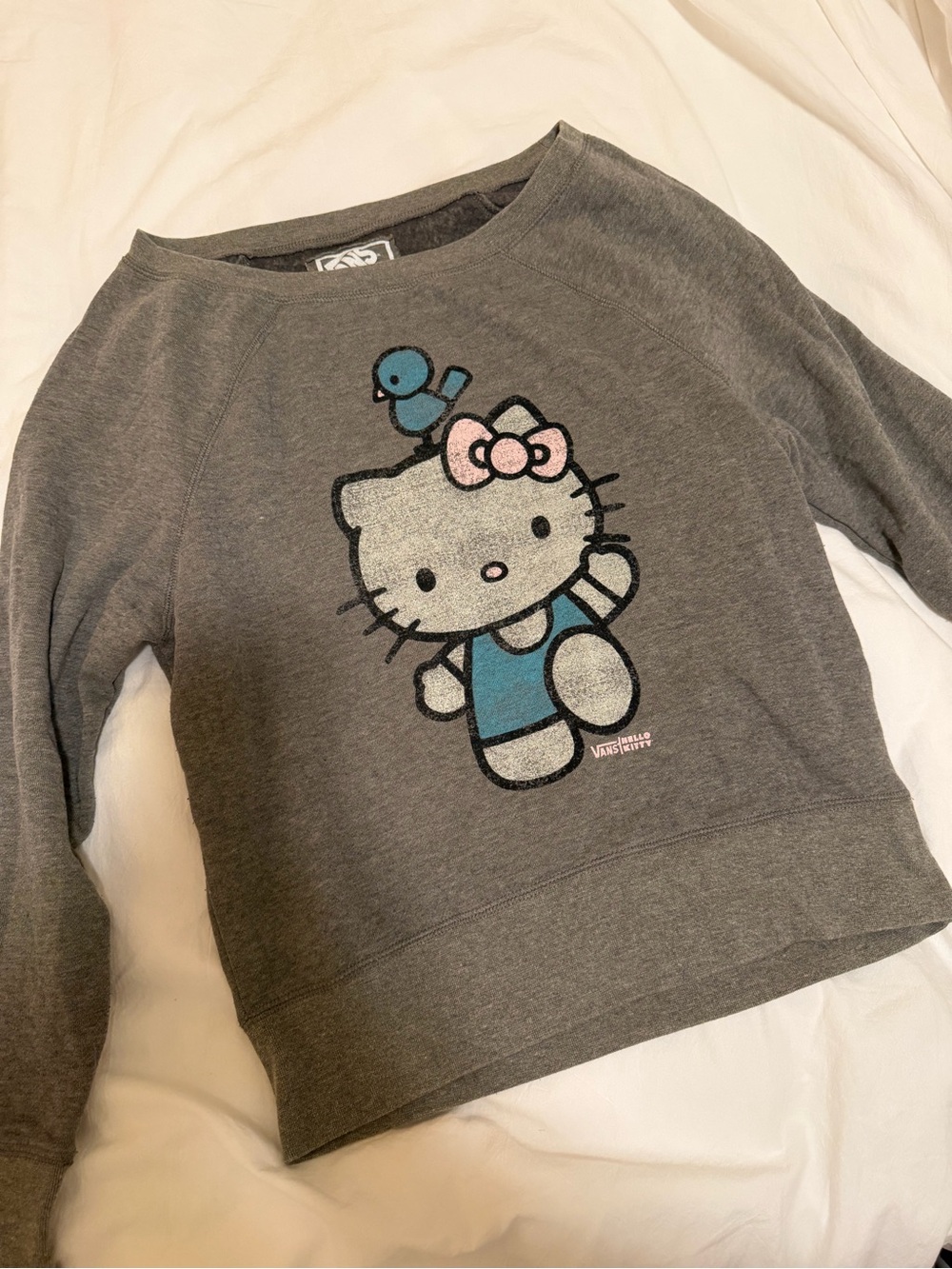 Vans x Hello Kitty Graphic Sweatshirt Womens Small Gray